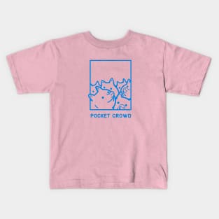 Pack of cute little piglets in blue ink Kids T-Shirt